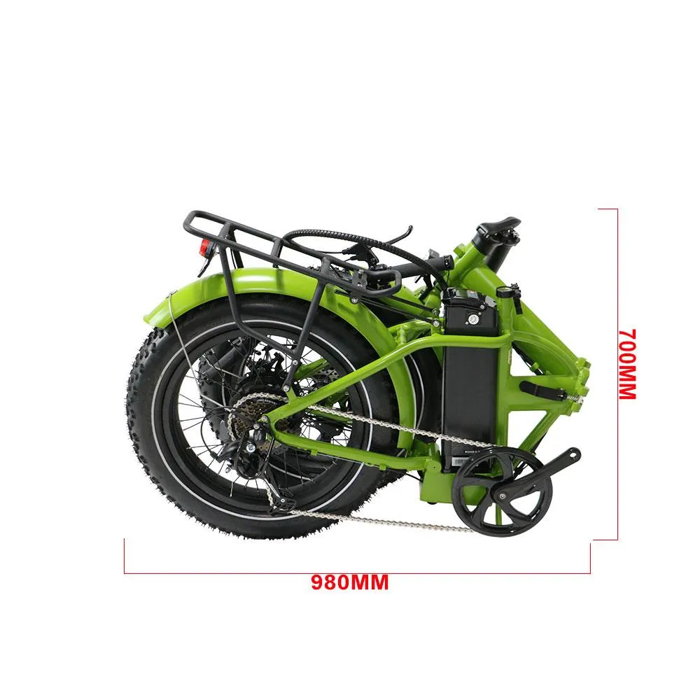 Eunorau 48V 500W 20'' E-FAT-MN Foldable Fat Tire Commuter Electric Bike