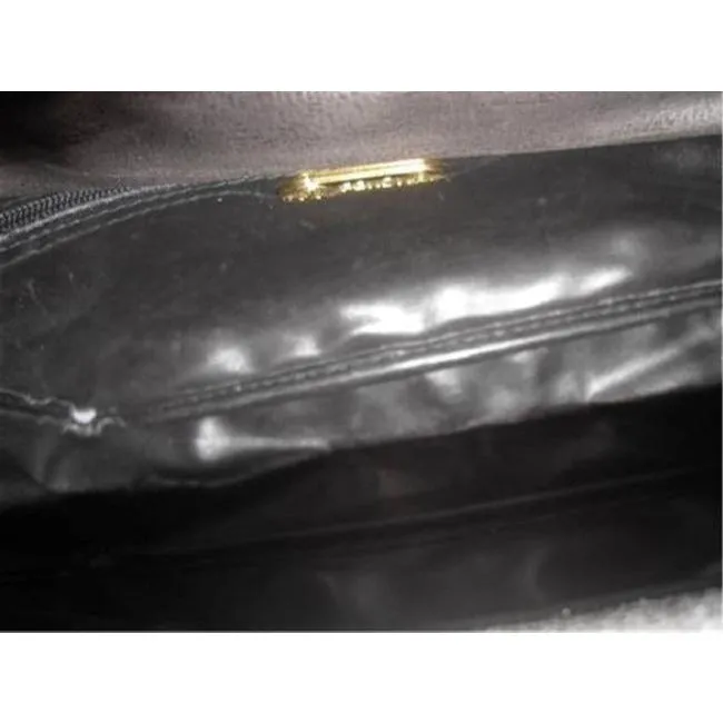 Fendi Vintage Pursesdesigner Purses Black Leather And Black Canvas Cross Body Bag
