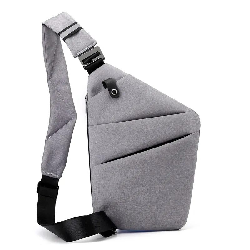 Fengdong men ultra thin anti-theft small chest bag mini cross body bags male one shoulder sling bag for travel boy sports bag
