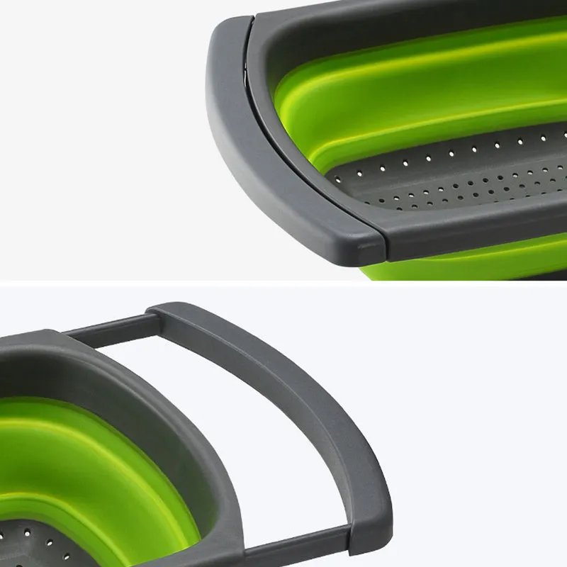Foldable Colander Drain Folding Baskets Collapsible Kitchen