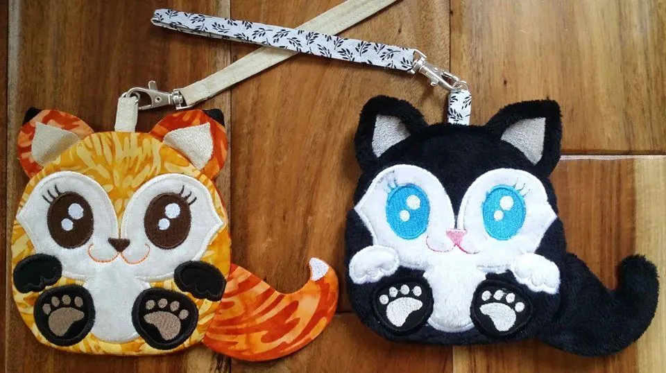 Fox Zipper Purse 4x4 5x5