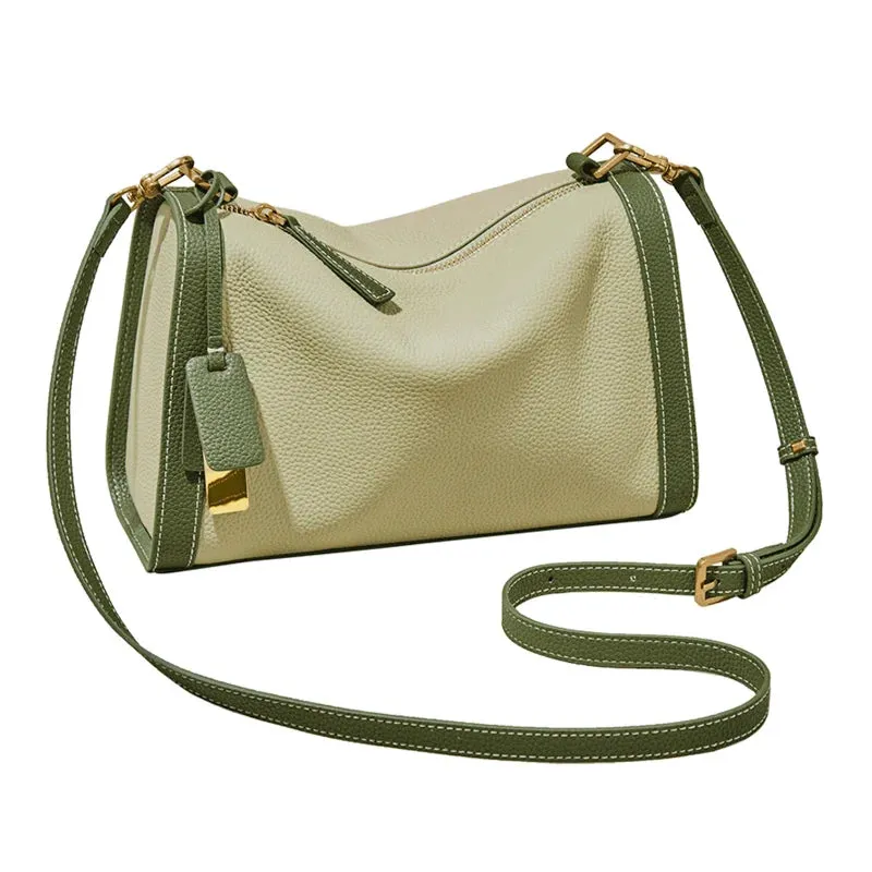 FOXER Women's Genuine Leather Shoulder Bag Vintage Soft Messenger Bag