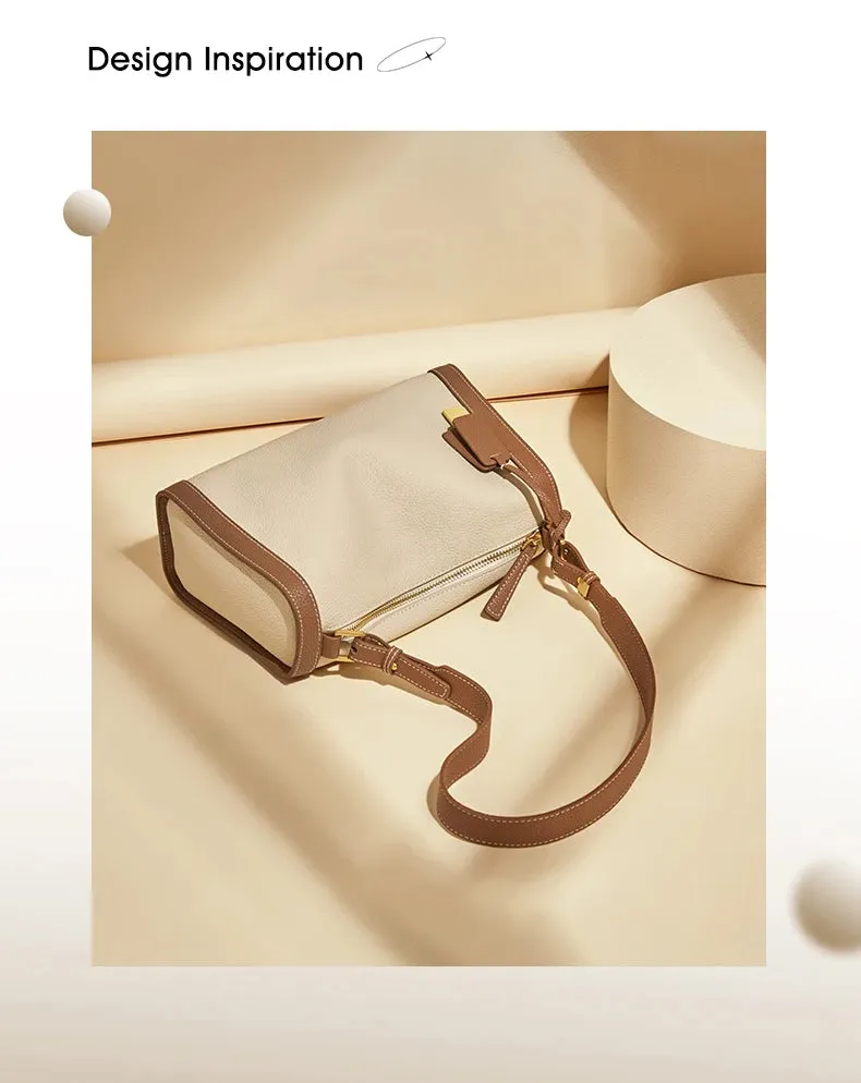 FOXER Women's Genuine Leather Shoulder Bag Vintage Soft Messenger Bag
