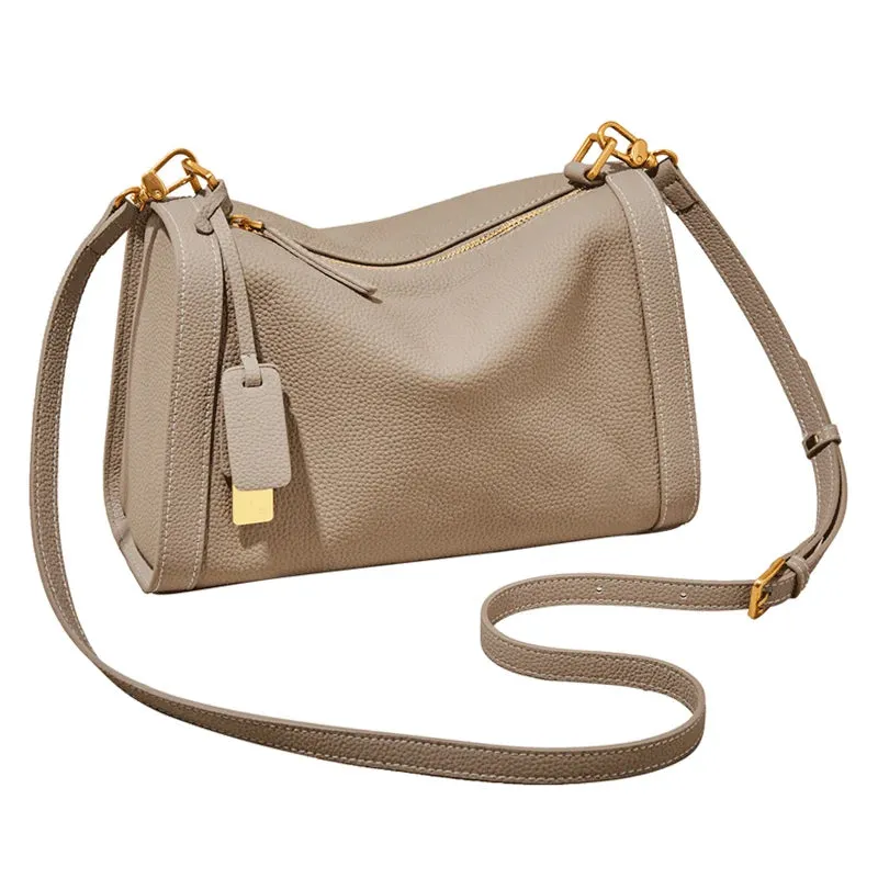 FOXER Women's Genuine Leather Shoulder Bag Vintage Soft Messenger Bag