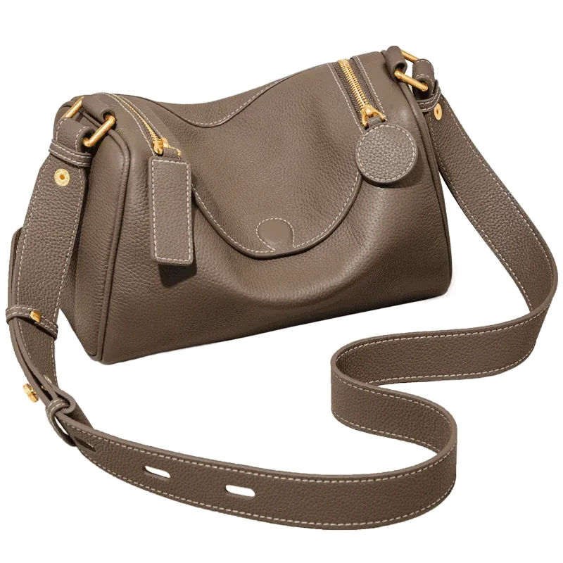 FOXER Women's Genuine Leather Shoulder Bag Vintage Soft Messenger Bag