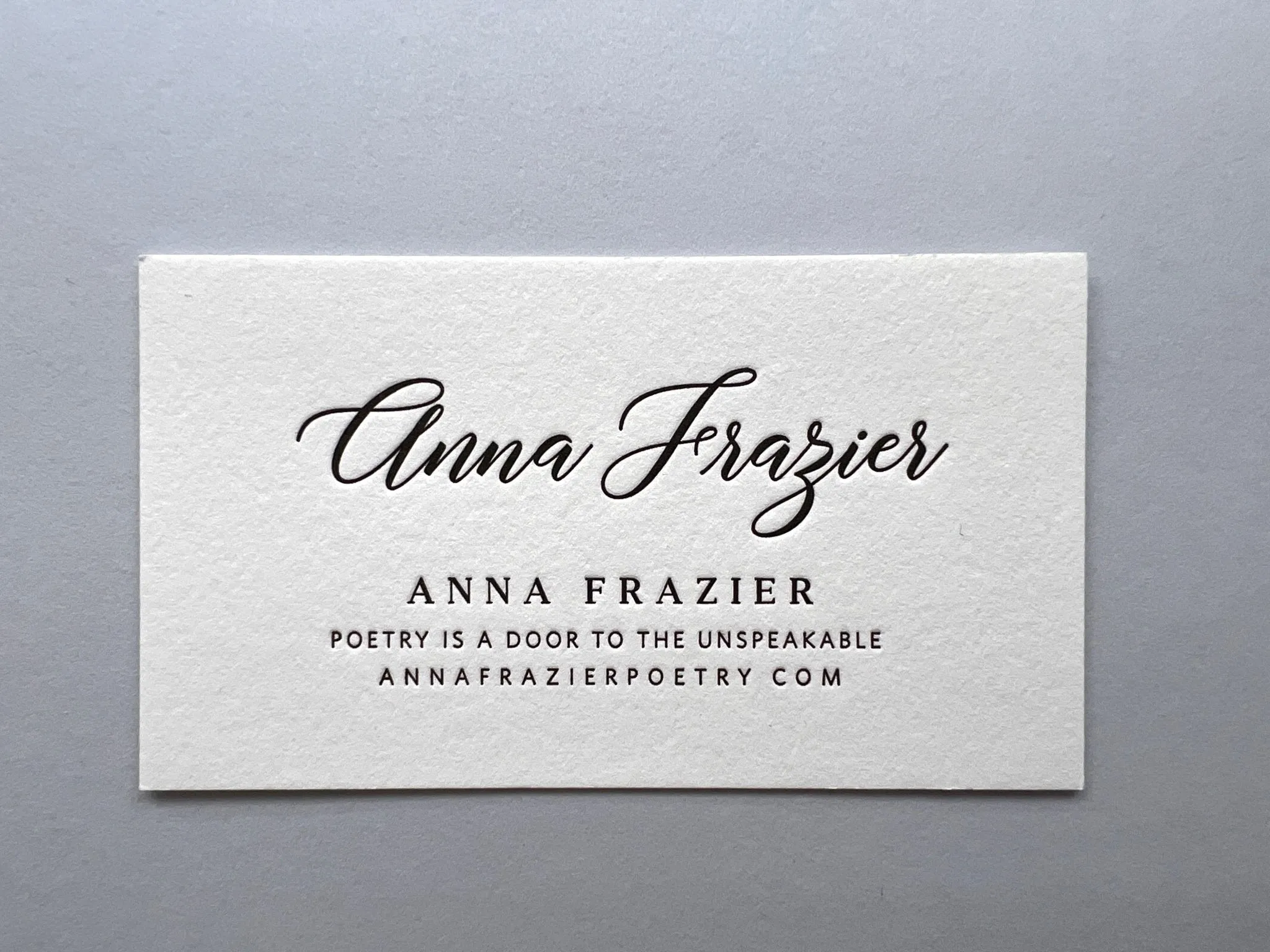 Frazier - Letterpress Business Cards