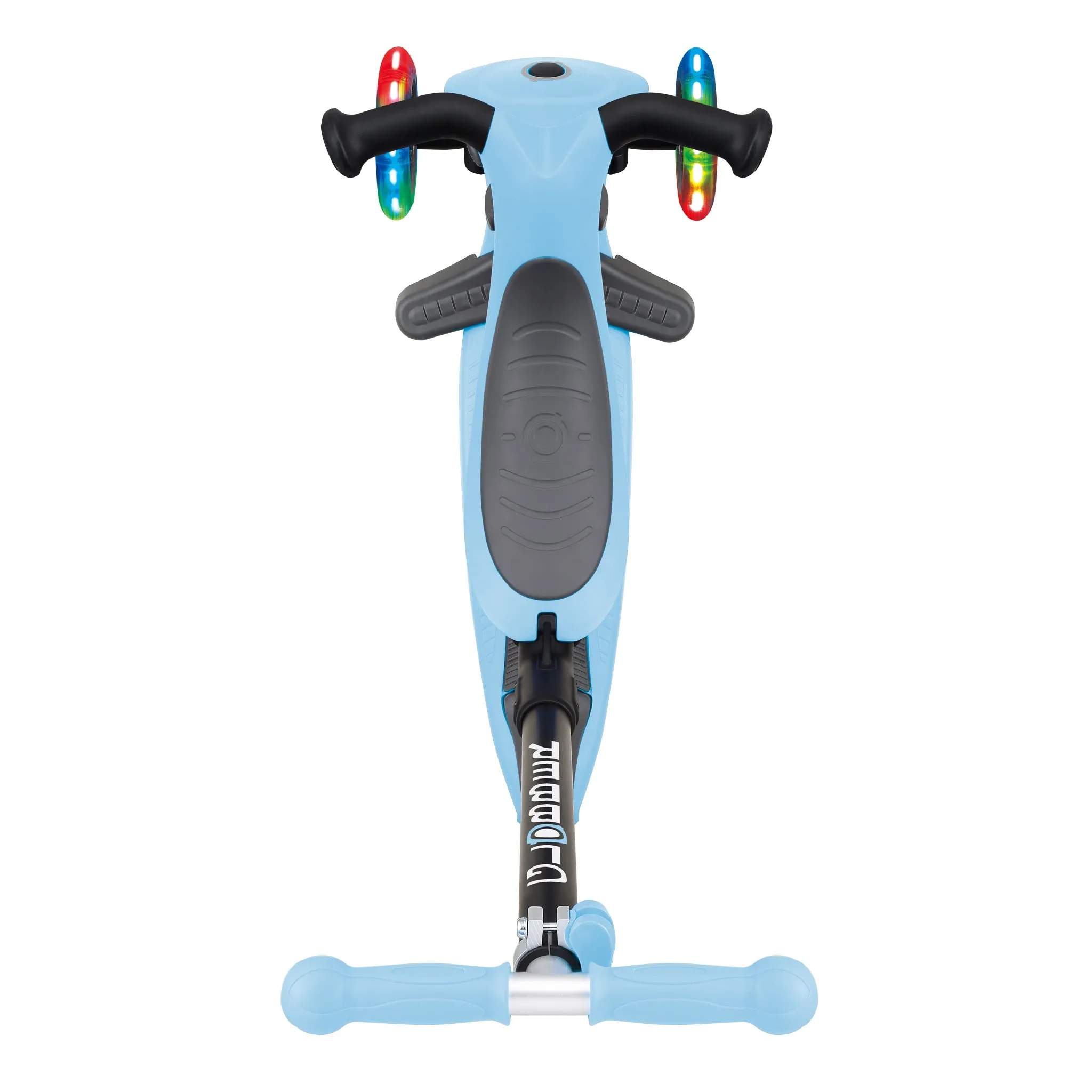 Globber Go Up Foldable Plus Lights Scooter - Pastel Blue (15m – 7y)