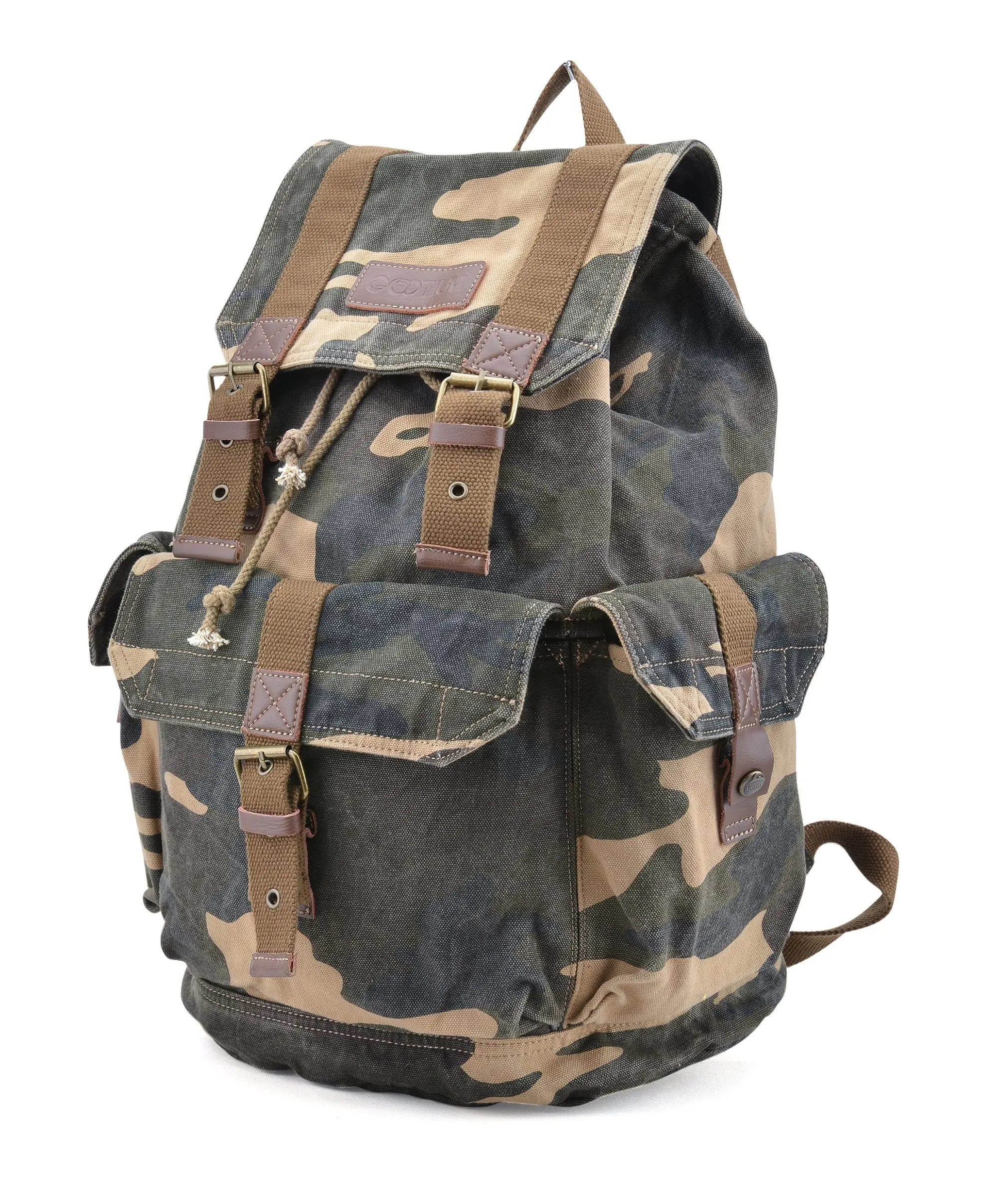 Gootium 21101CAM Specially High Density Thick Canvas Backpack Rucksack (camouflage)