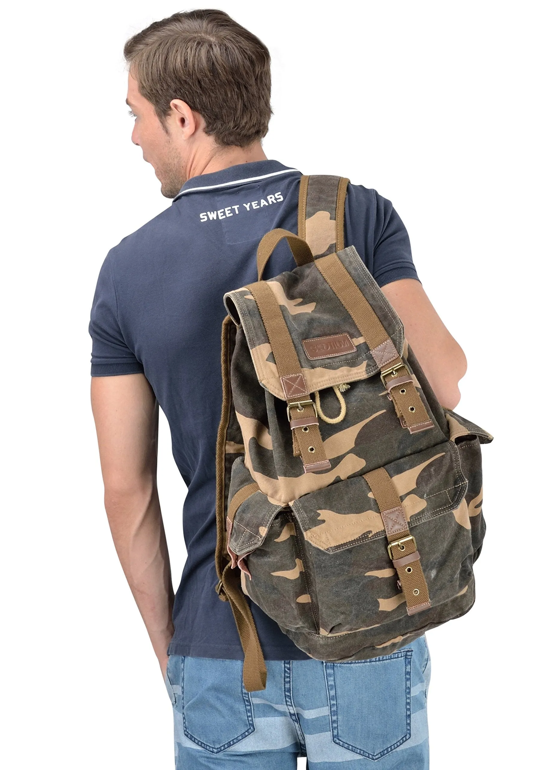 Gootium 21101CAM Specially High Density Thick Canvas Backpack Rucksack (camouflage)