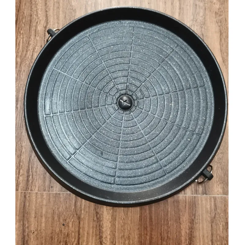 Grill Pan Non-stick Smokeless Barbecue Tray Stovetop Plate for Indoor