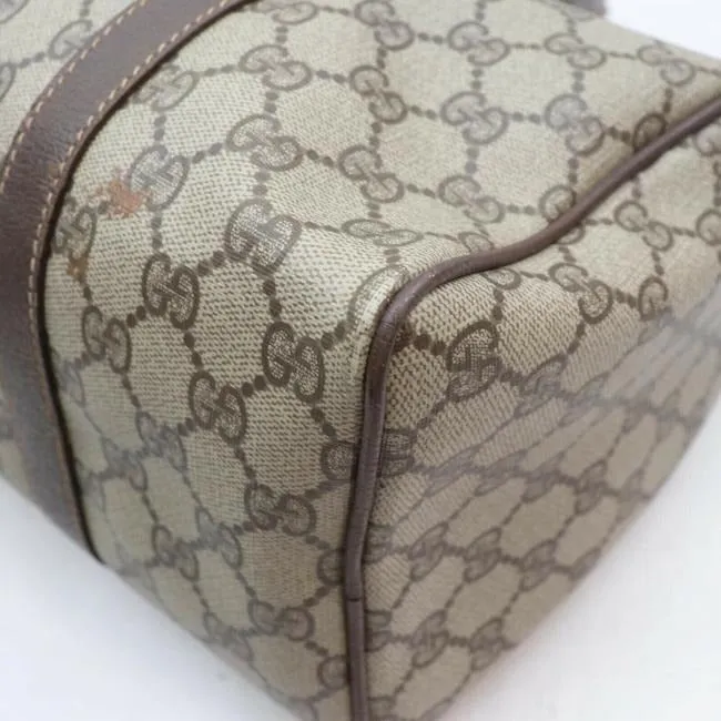 Gucci Boston Bag Ctd Cnvslthr Accessory Collection Brown Guccissima Print Leather And Coated Canvas