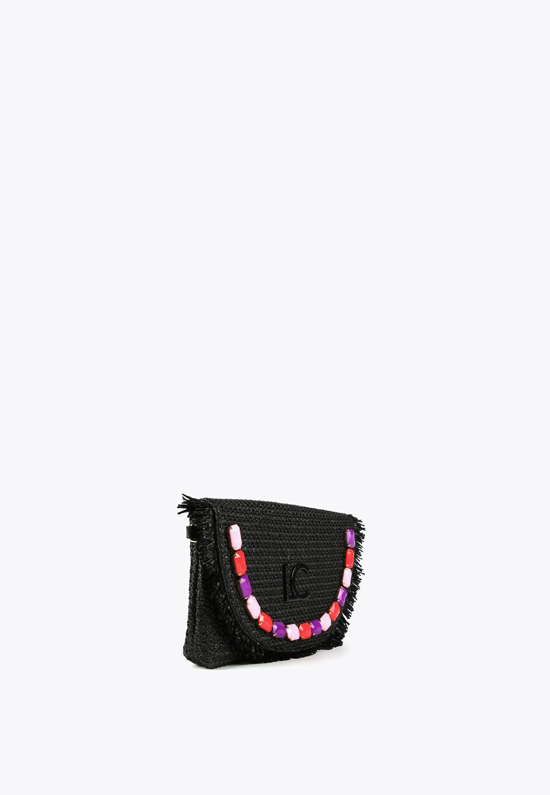 Handbag with colourful stones