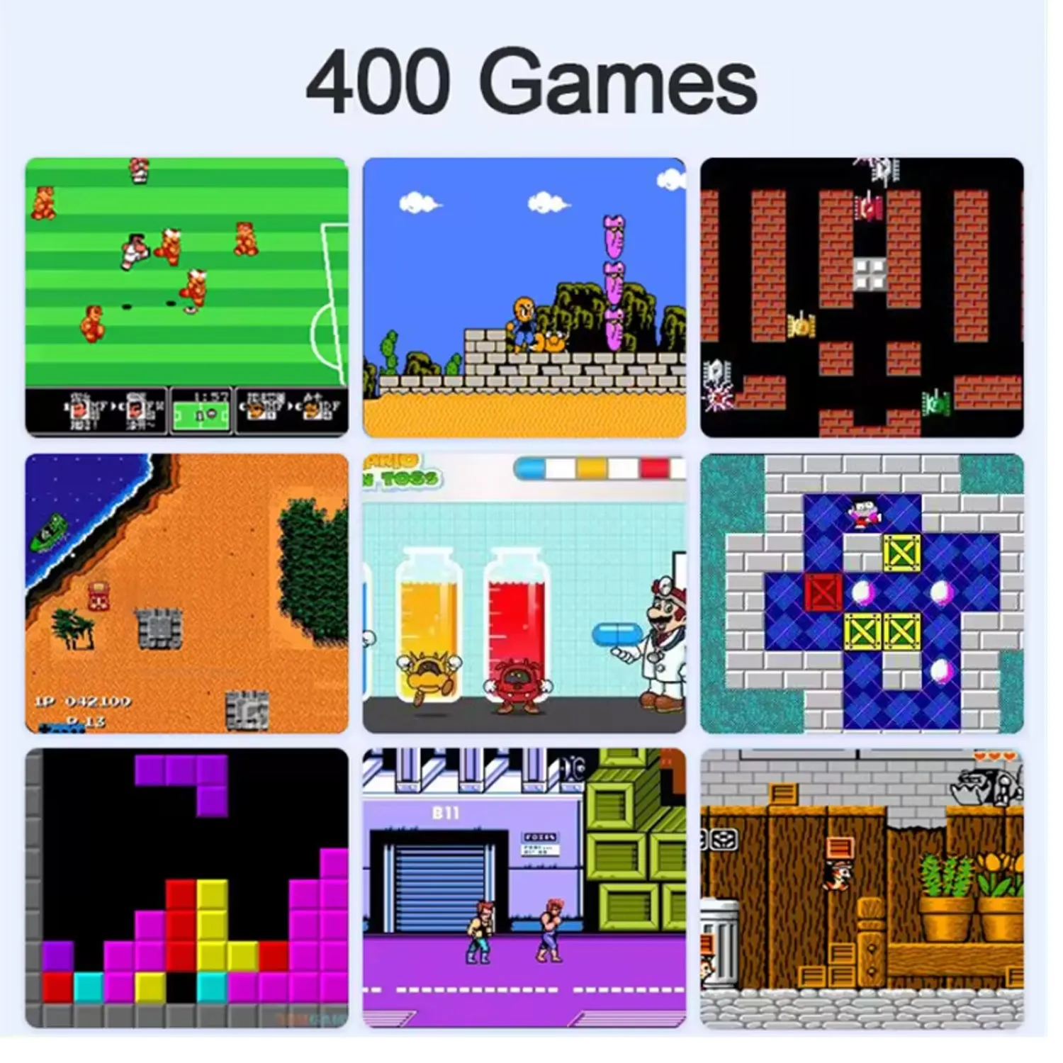 Handheld Games for Kids Console 400 Retro Video Games, Portable Gaming Player Mini Arcade Electronic Toy Gifts for Boys Girls, Red