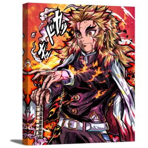 Hunter Flame Sword Canvas Wall Art