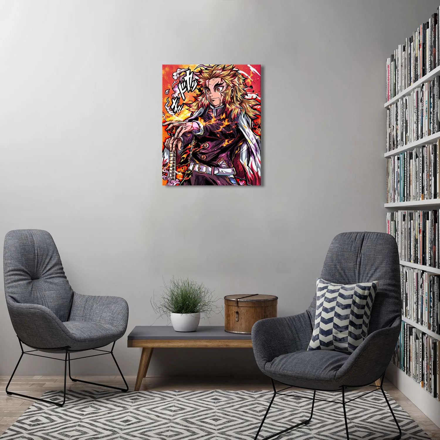 Hunter Flame Sword Canvas Wall Art