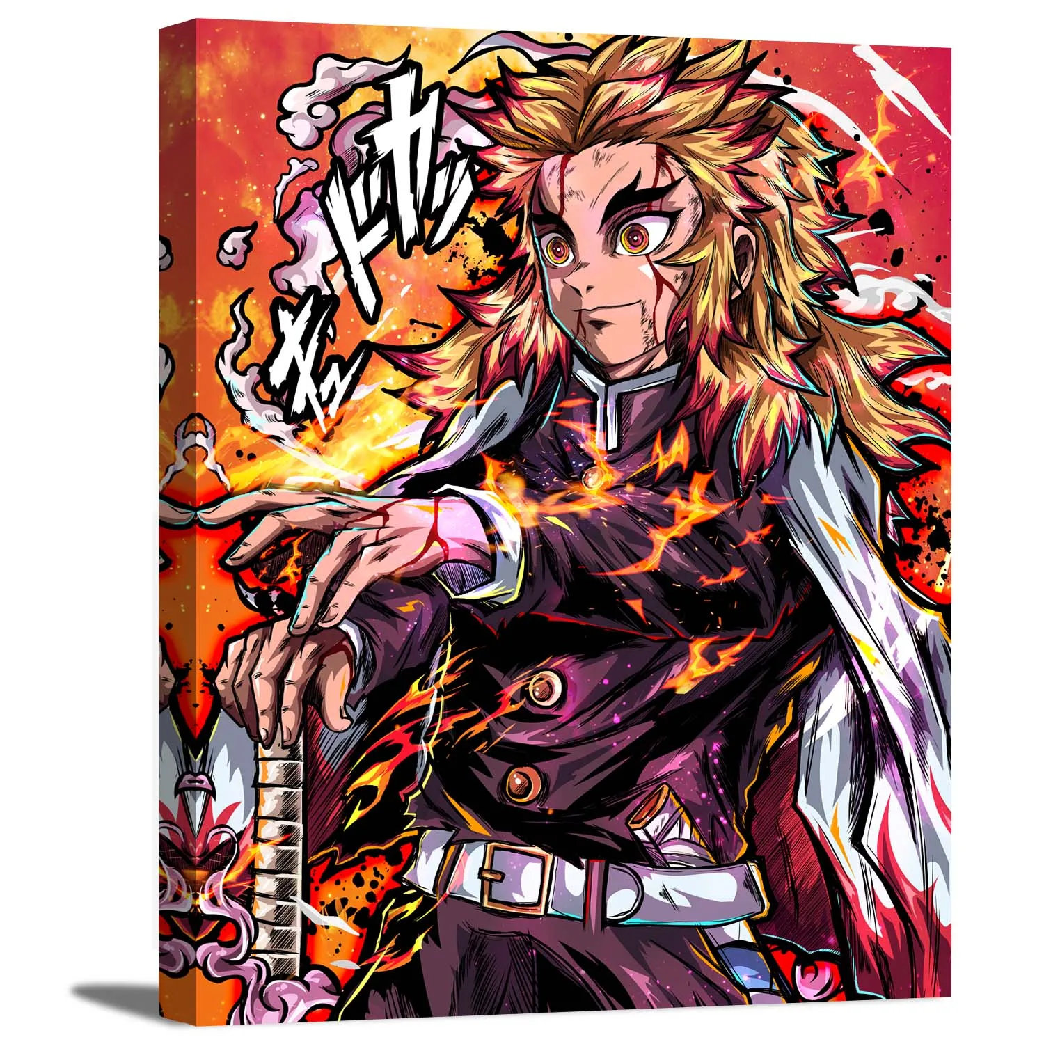 Hunter Flame Sword Canvas Wall Art
