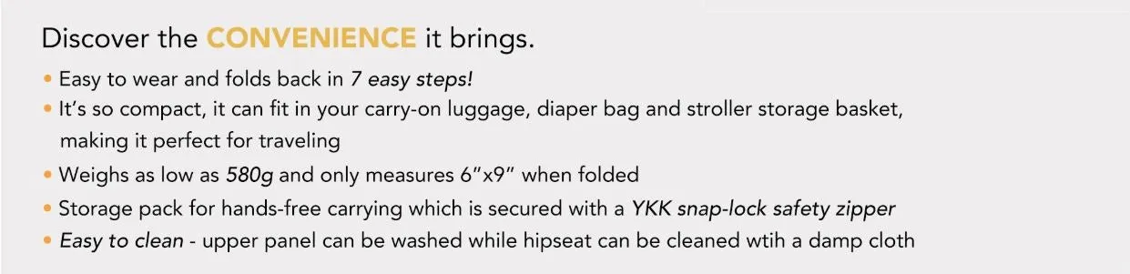 I-Angel Magic 7 Hip Seat Carrier