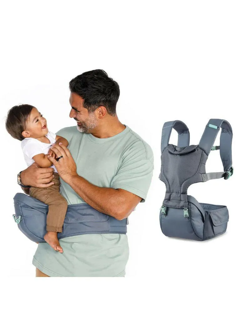Infantino Hip Rider Plus 5-in-1 Hip Seat Carrier, Grey