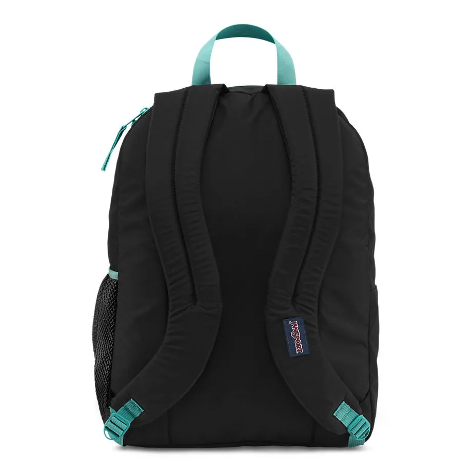JANSPORT Big Student Overexposed Backpack - Black/Aqua Dash