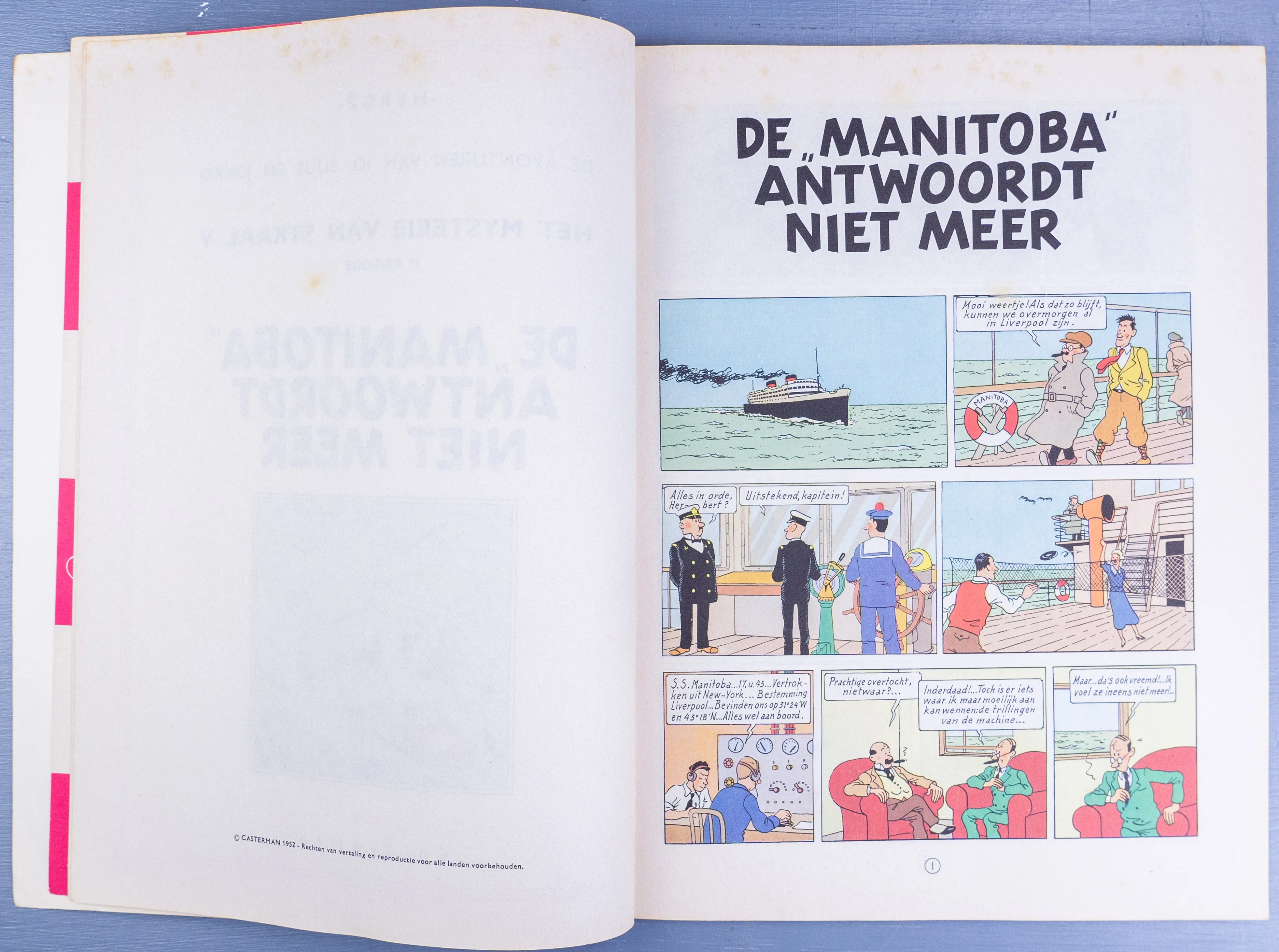 Jo Suus & Jokko: De Manitoba Antwoordt 1968 Dutch PB Casterman Tintin Herge