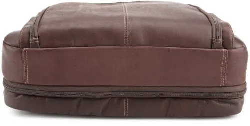 Kenneth Cole Reaction "Out Of The Bag" Colombian Leather Double Compartment Expandable Top Zip