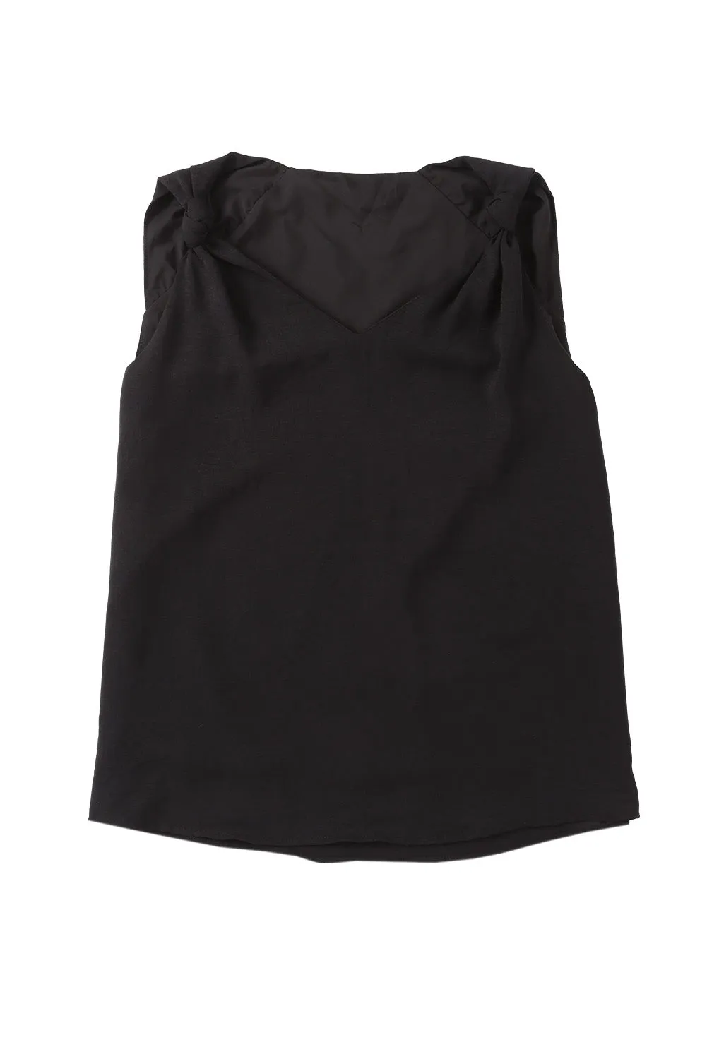 Knotted V-Neck Tank Top