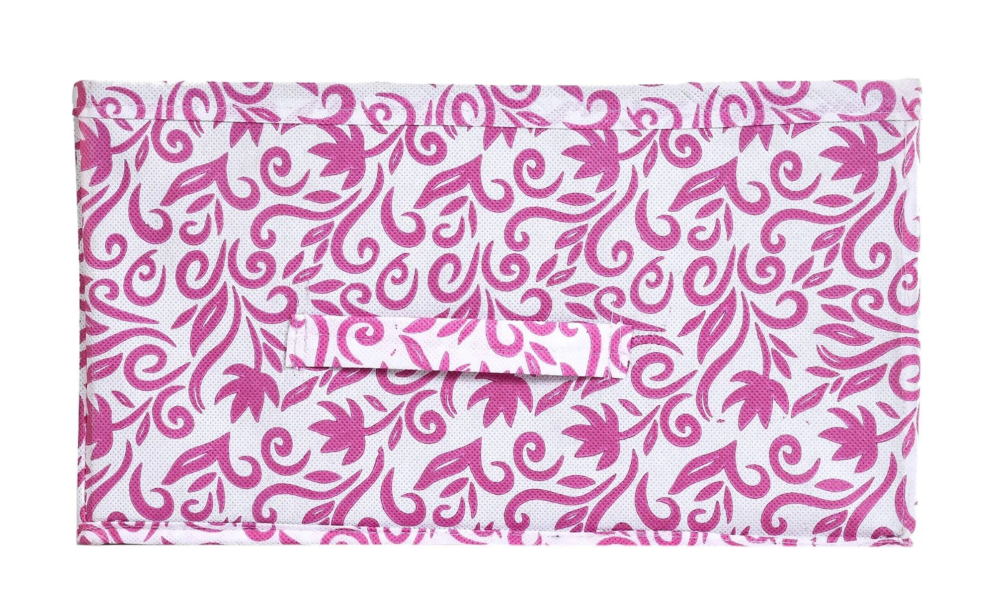 Kuber Industries Leaf Print Non Woven Fabric 2-Replacement Drawer Storage And Cloth Organizer Unit for Closet (Pink)-KUBMART16006