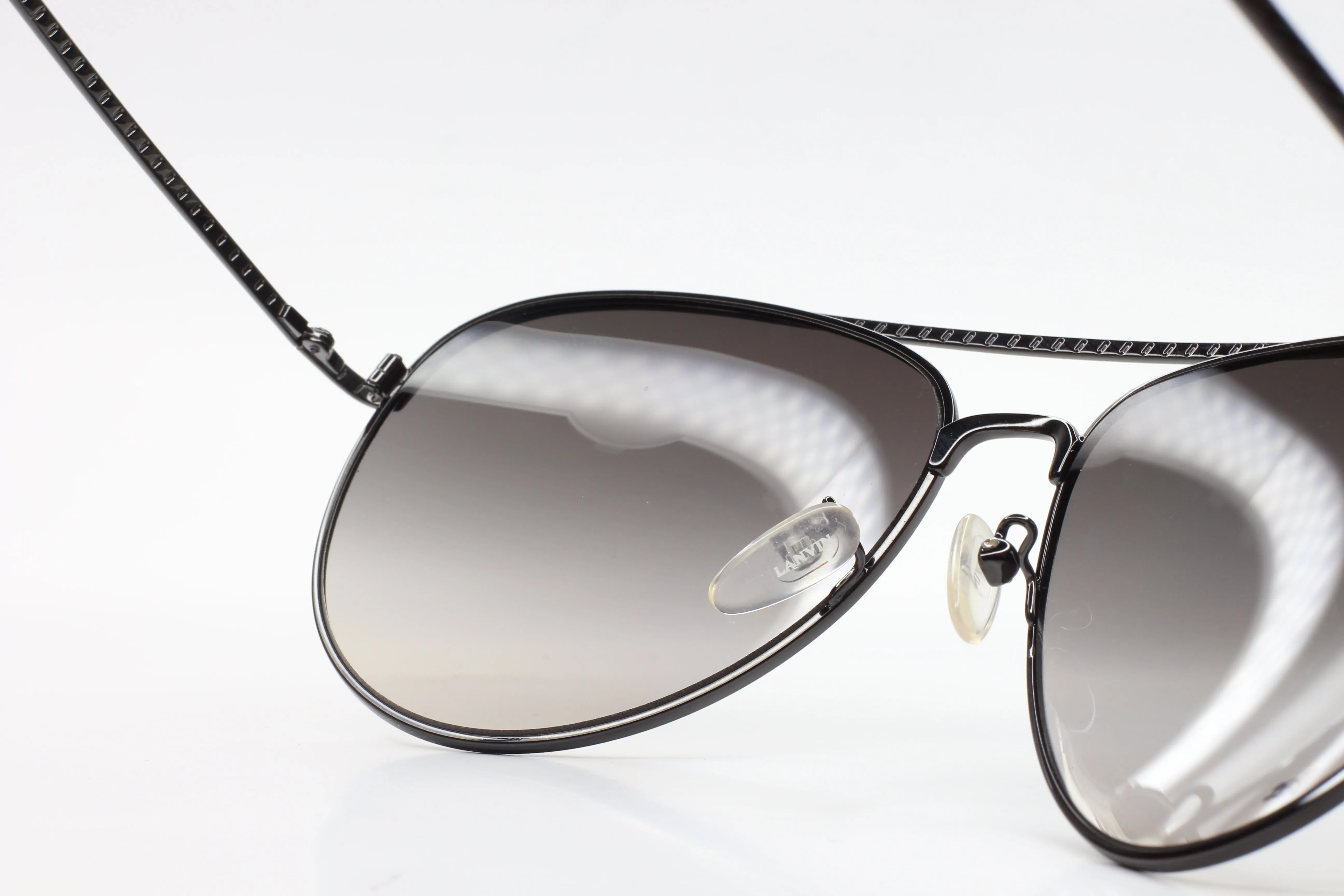 Lanvin Paris SLN003 H41X Gunmetal Aviator Designer Sunglasses -Ma