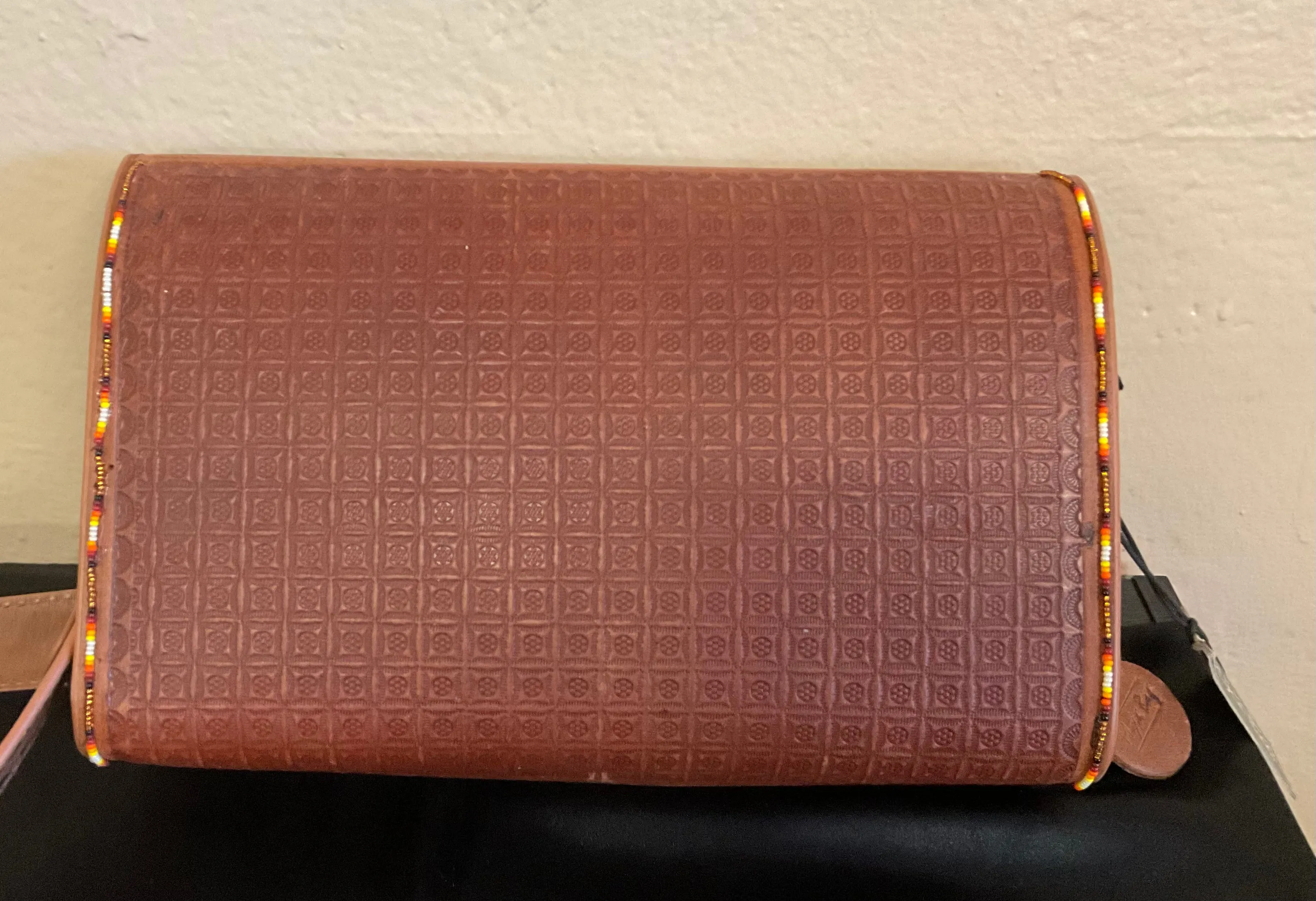 Leather Beaded "Myra Bag" Purse