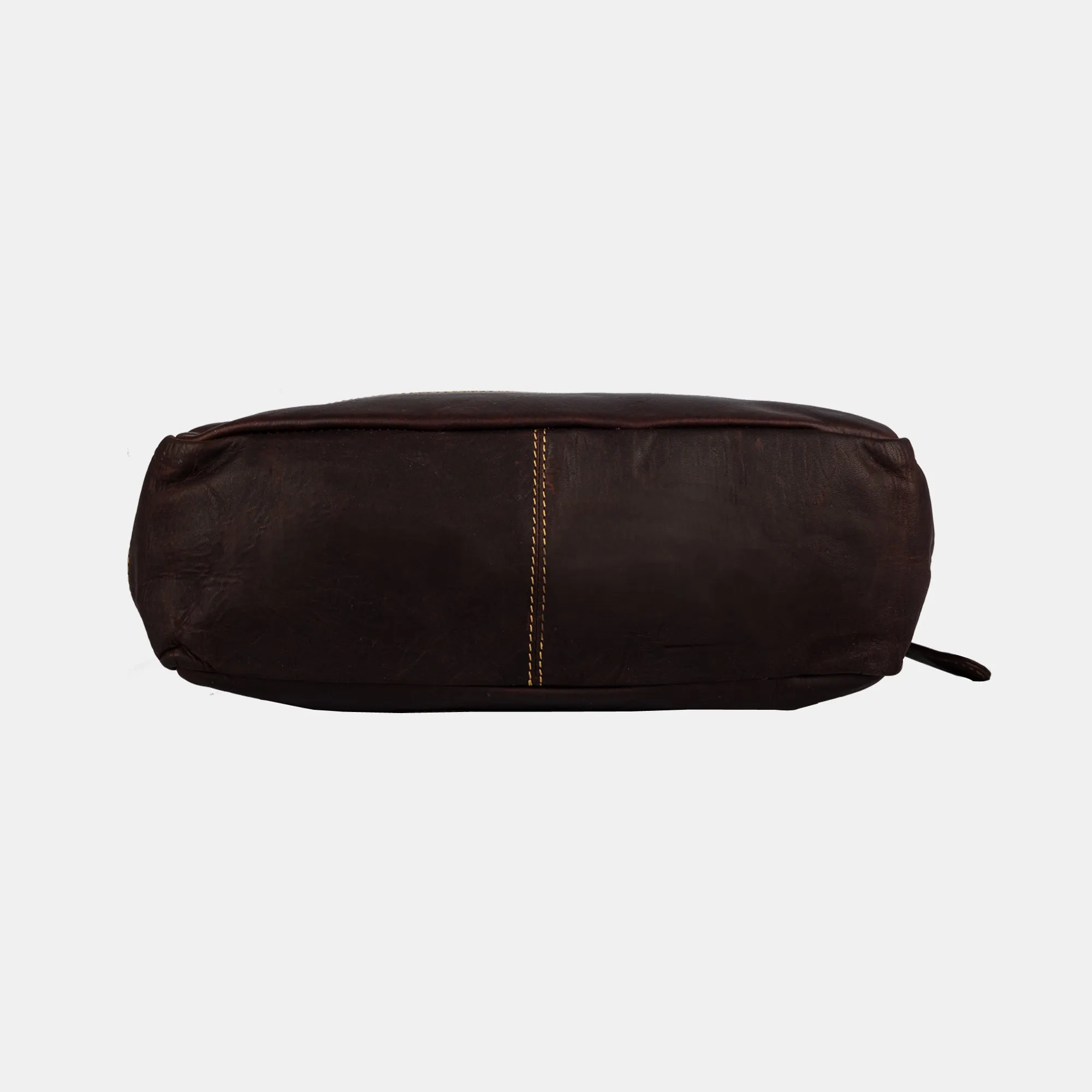 Leather hiking backpack Rolltop