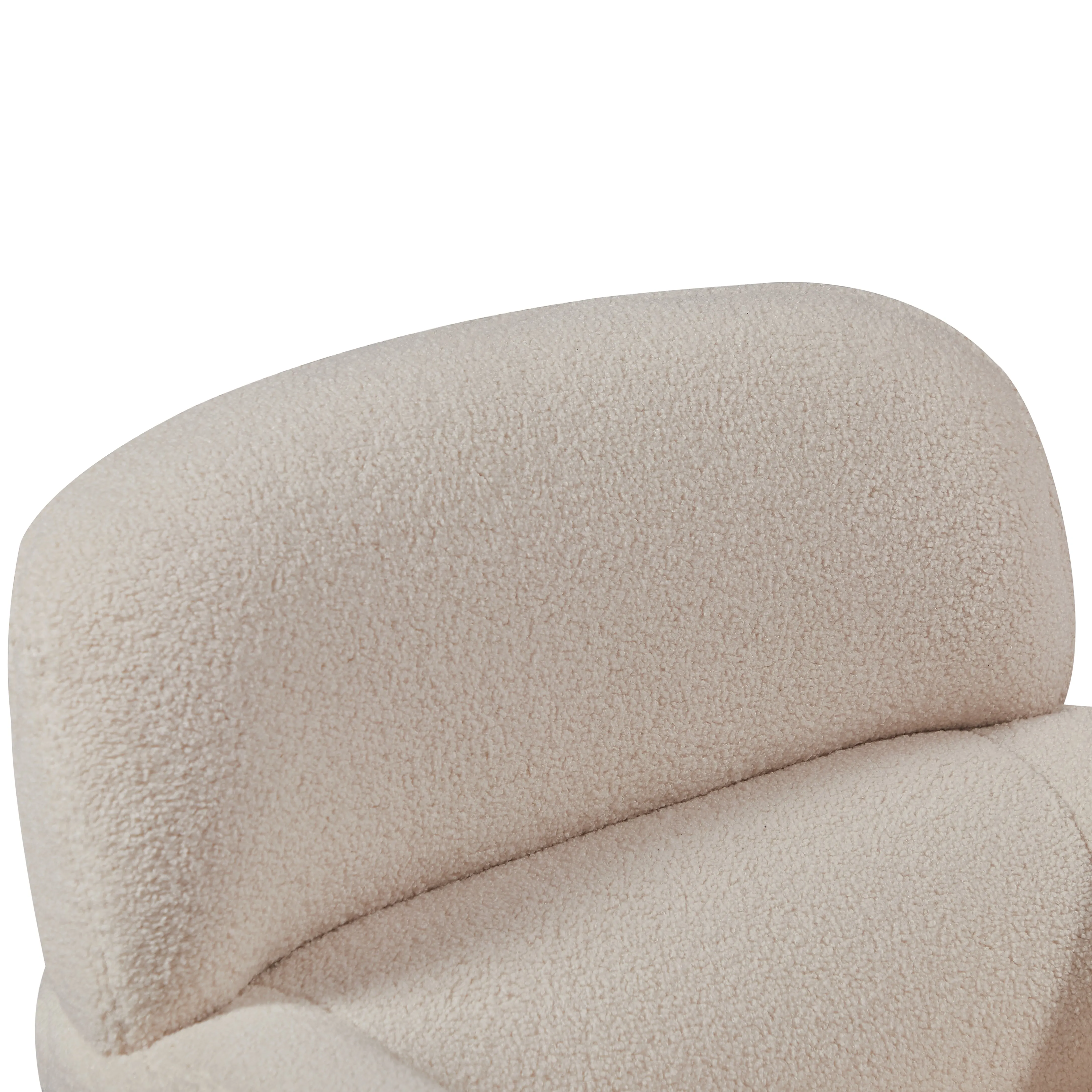 LORCAN Fuzzy White Sofa Seater