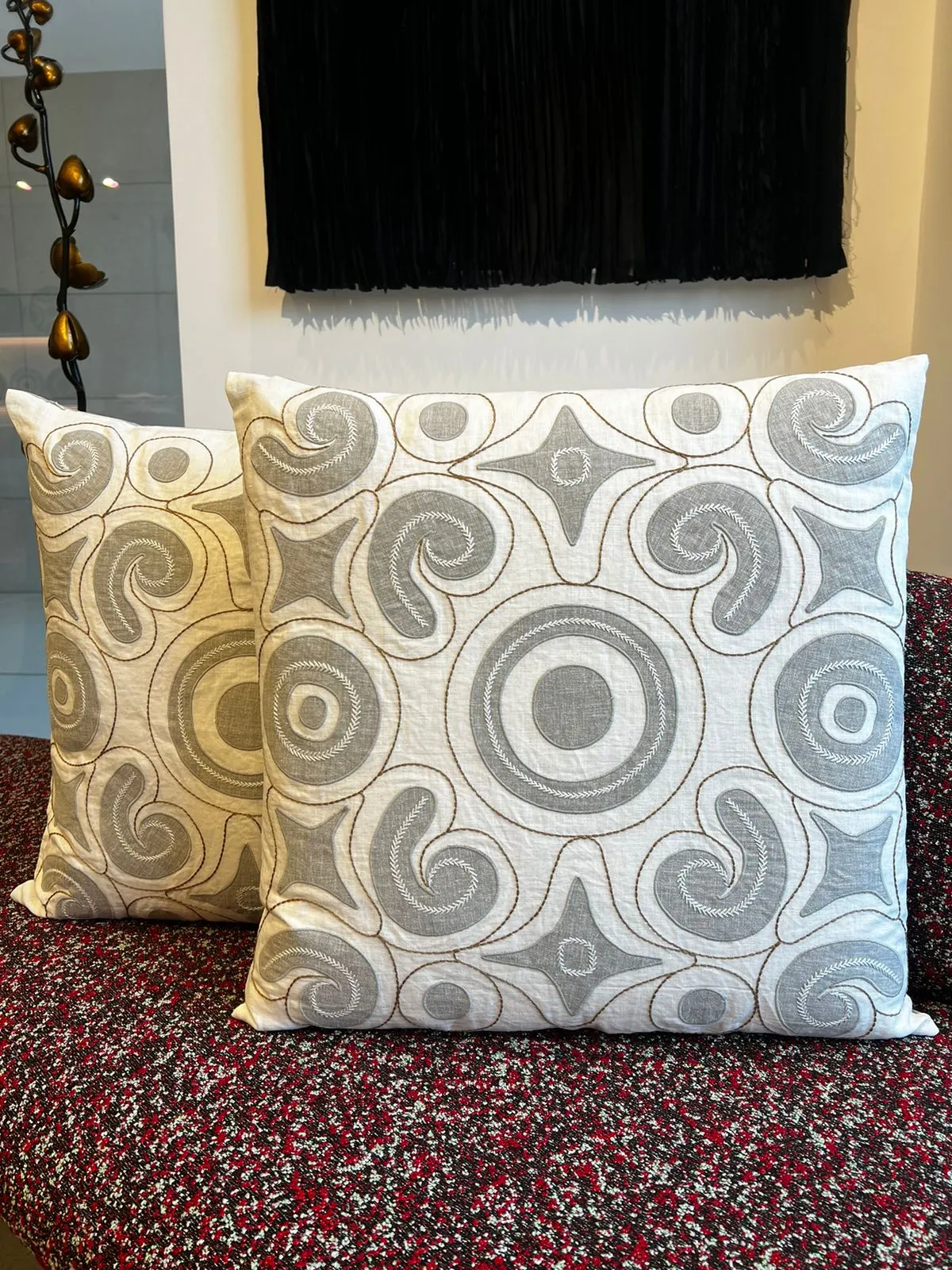 MANAMI CLOUD CUSHION (White&Taupe)