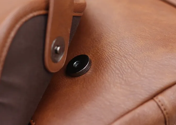 Men's PU Leather Casual Messenger Bag