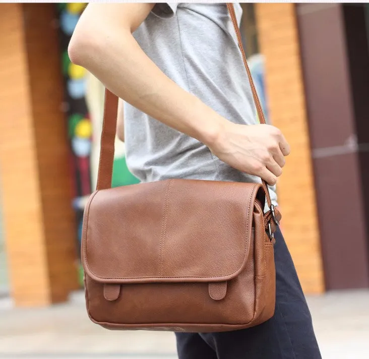 Men's PU Leather Casual Messenger Bag