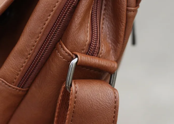 Men's PU Leather Casual Messenger Bag