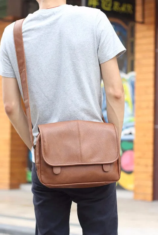 Men's PU Leather Casual Messenger Bag