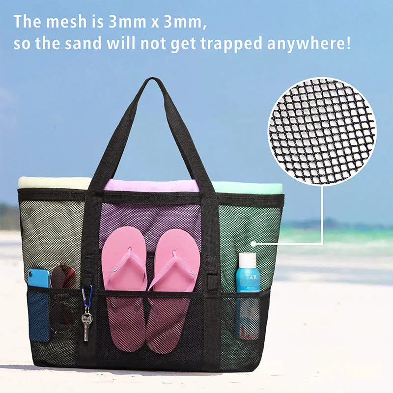 Mesh Vacation Travel Beach Bag Large Capacity Portable Shoulder Bag