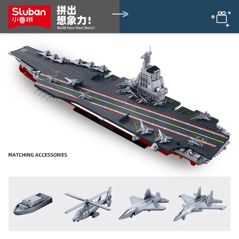 Military Fujian Navy 003 Aircraft Carrier Bricks Toy