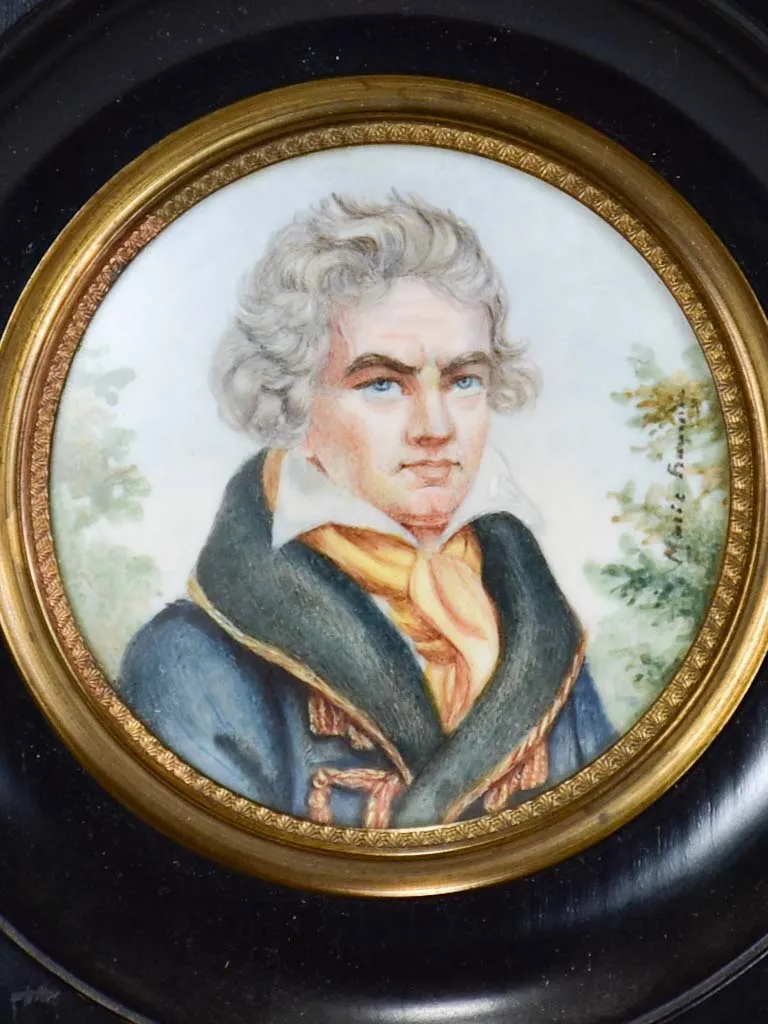 Miniature Napoleon III portrait of Beethoven 5"