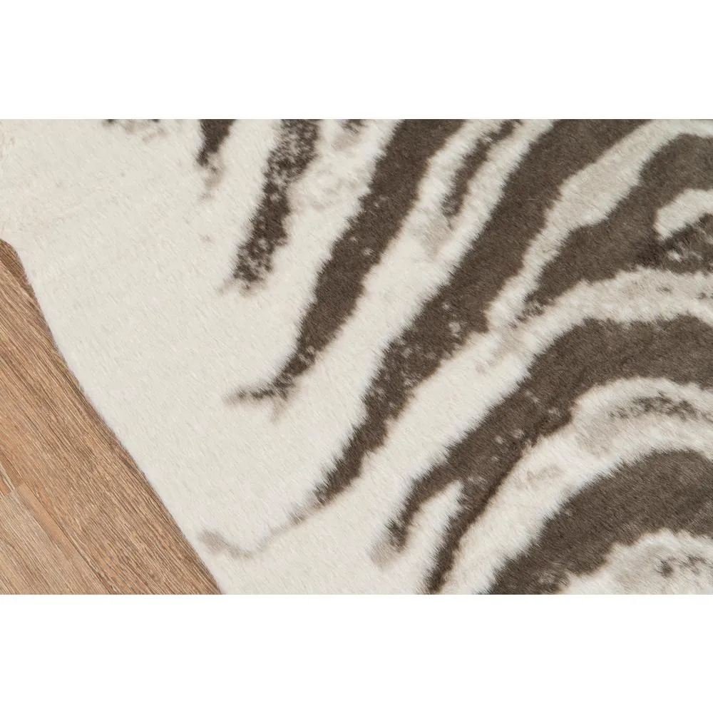 Modern Grey Zebra Area Rug