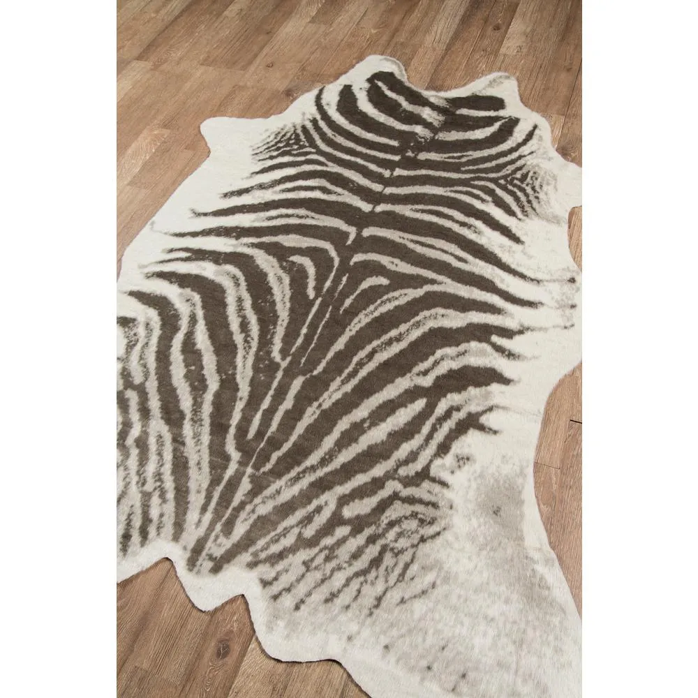 Modern Grey Zebra Area Rug