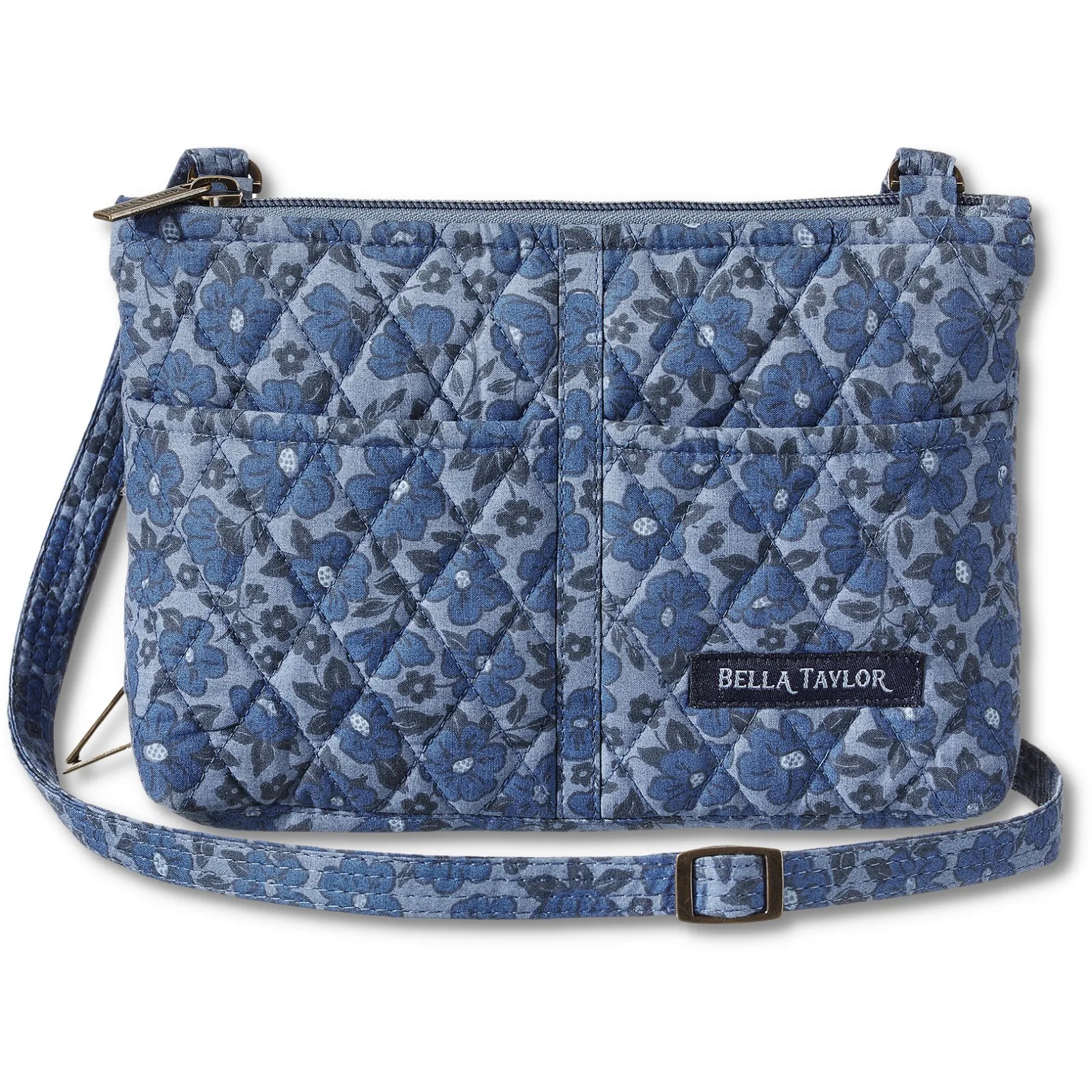 Navy Floral Essentials Wallet Crossbody