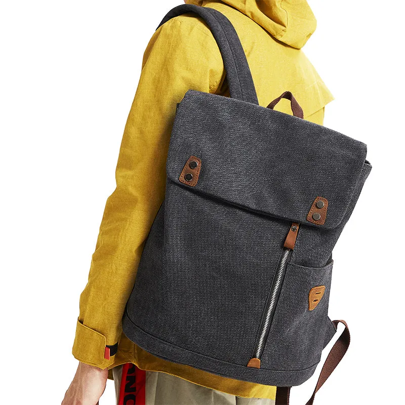 New Canvas Backpack College Business Laptop Bag