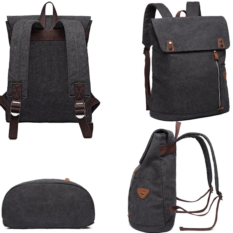New Canvas Backpack College Business Laptop Bag