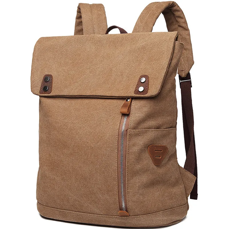 New Canvas Backpack College Business Laptop Bag