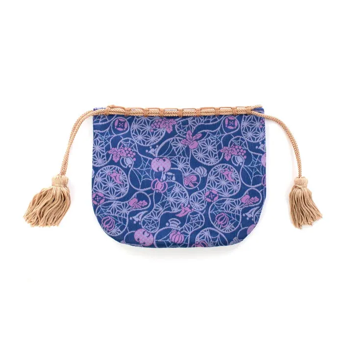 Nishijin-ori Small Drawstring Bag - Halloween -,  Made in Kyoto, Japan,  Japanese traditional craft purse