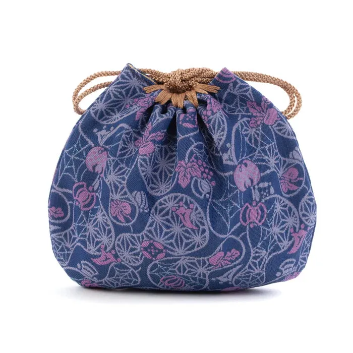 Nishijin-ori Small Drawstring Bag - Halloween -,  Made in Kyoto, Japan,  Japanese traditional craft purse