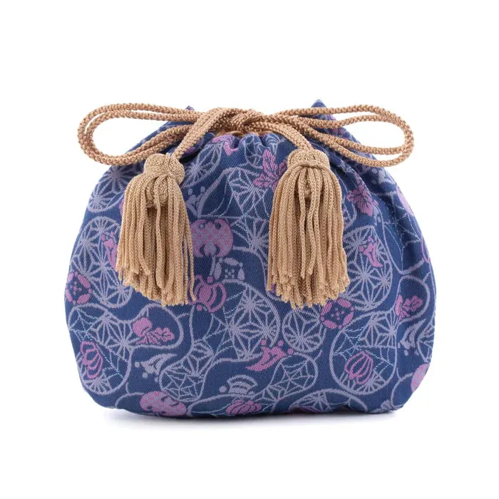 Nishijin-ori Small Drawstring Bag - Halloween -,  Made in Kyoto, Japan,  Japanese traditional craft purse