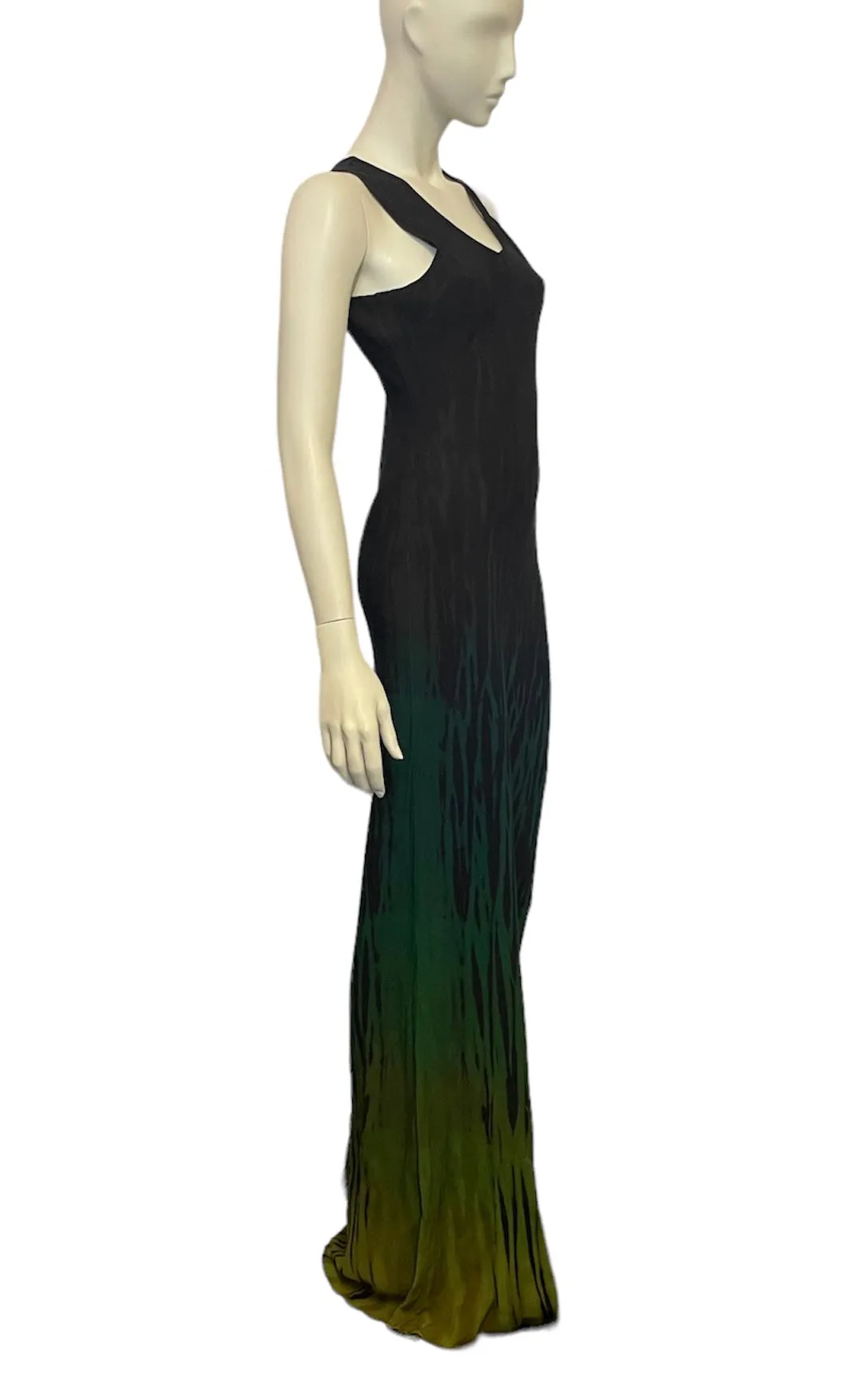 Ombre Stripe Bias Column Dress