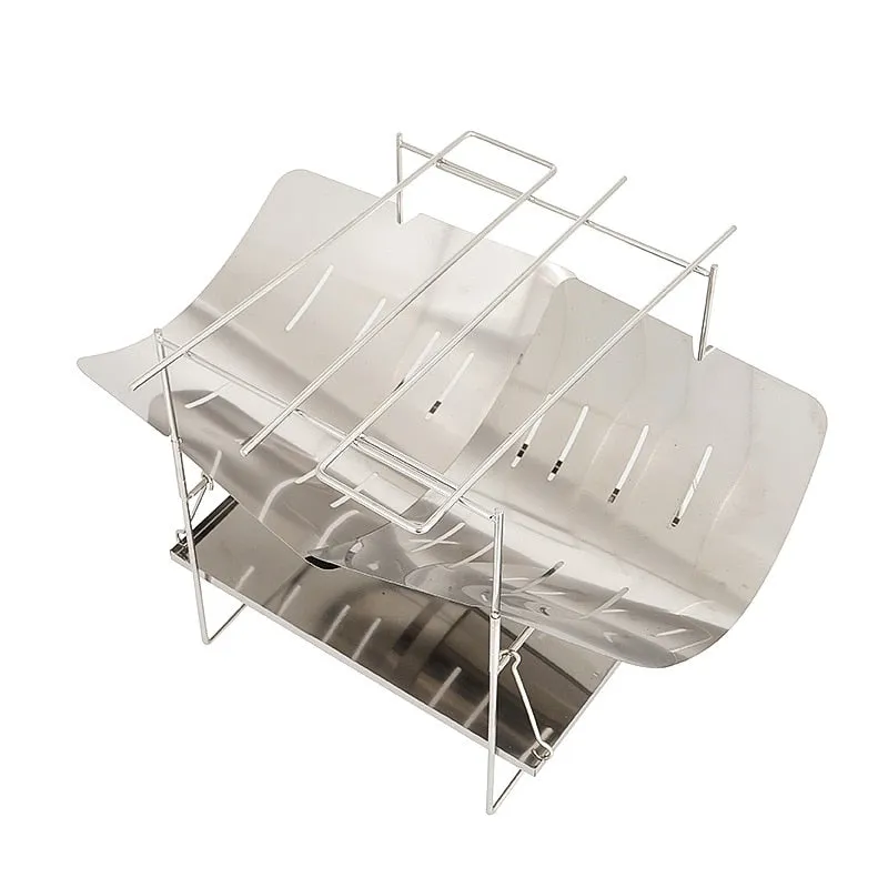 Outdoor Portable Wood Stove Burner Folding Barbecue Charcoal Stove